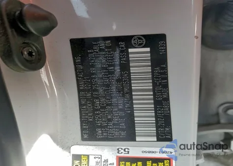 2021 Toyota Camry Trd from USA, damaged, VIN 4T1KZ1AK1MU053045